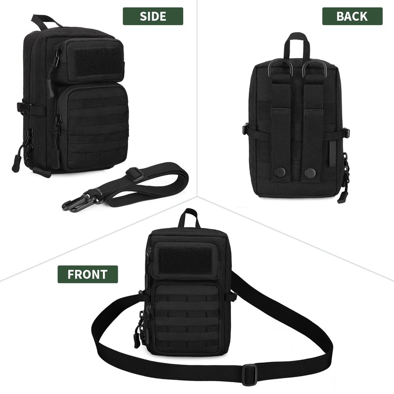 HUNTVP Molle Pouch Tactical Pack Crossbody Messenger Bag Waist Bum