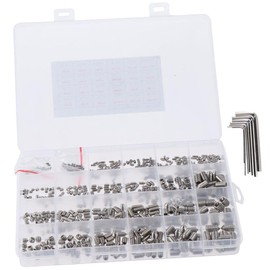 Fudeshe 667Pcs M2/M2.5/M3/M4/M5/M6/M8 Metric Hex Socket Head Cup Point Set Screws,Hexagon Socket Head Cap Screws with Hex Wrenches for Door Handles, Faucet, Light Fixture