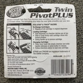 Western Family Twin Pivot PLUS Blades Razor Cartridges Trac II & Atra 10 Count