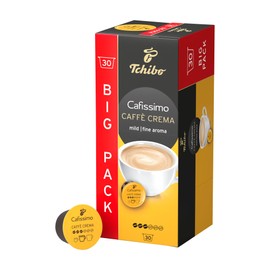 Tchibo Cafissimo Storage Box Caffè Crema Mild Coffee Capsules, Pack of 30 (Coffee, Mild with Gentle Aroma), Sustainable & Fair Trade