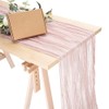 Elegant Pleated Table Runner Cheesecloth Rustic Cheese Cloth Table Runner