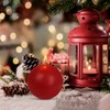 Ball Pillar Candles Set of 3 Red 3Inch Unscented Handpoured