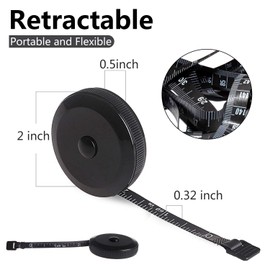 Measuring Tape, 4 Pack Retractable Tape Measure for Body Measurement Tape Ruler Tape for Sewing Tailor Seamstress Mini Tape Measure Black, White and Pink