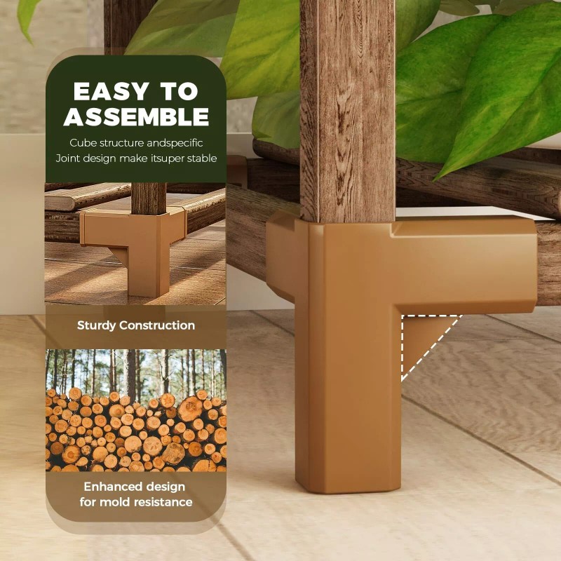 Bamworld 4 Sets of Package Plant Stands Indoor Combo Plant
