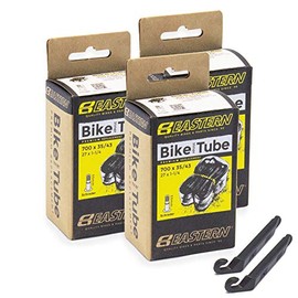 Eastern Bikes 700c x35/43 Premium Inner Tube Replacement Kit, Schrader Valve (3 Pack)