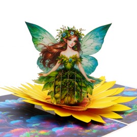 HEARTPOP 3D Fairy Pop Up Card, Handmade 3D Greeting Card For All Occasion, Birthday, Thank You, Thinking of You, Get Well, Daughter's day | With Message Note