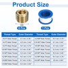 sourcing map 6Pcs 1/4 NPT Brass Pipe Plug Fitting, Male