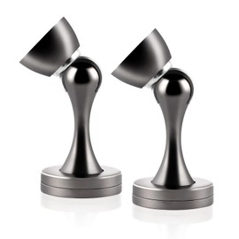 KOLAKO Door Stops, Magnetic Door Stopper for Bottom of Door, Brushed Stainless, Heavy Duty Floor Wall Mount Magnet Soft Door Catch Holder Magnetic Doorstop with Screw