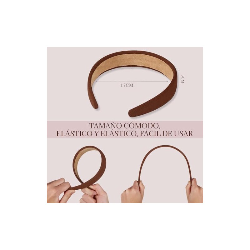 GeorgeX Diademas para Mujeres, 4 PCS Diademas Antideslizantes de Moda