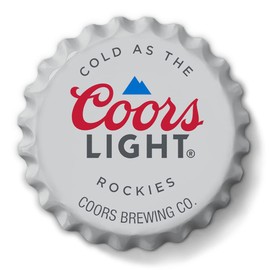 Desperate Enterprises Coors Light Stamped Shape Bottle Cap - Premium Aluminum Sign - Made in USA - 18" Round