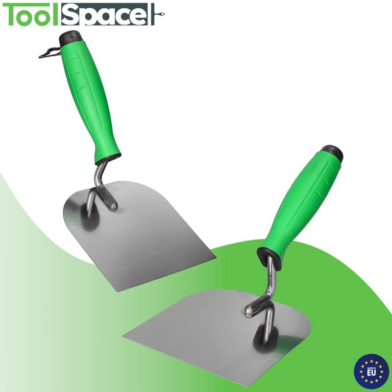 ToolSpace Precision plastering trowel made of stainless steel with rubberised