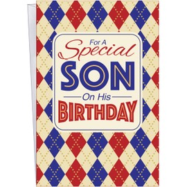 Son Birthday Card – Made in USA - Perfect Size: Opens to a generous 10" x 7.75"