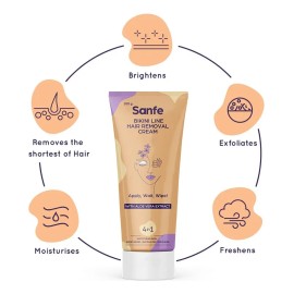 Crema Depilatoria Bikini Line Con Espátula Y Toallitas Íntim