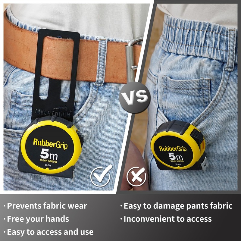MELOTOUGH Tape Measure Holder, Drill Belt Holder for Tape Measure,