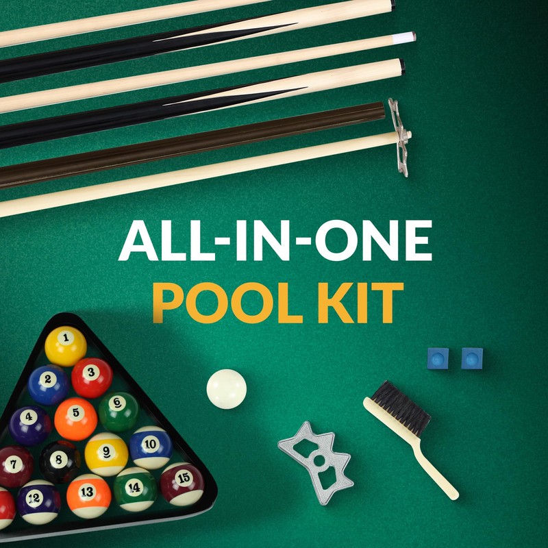 Hathaway Pool Table Accessories Kit - Pool Sticks Set of