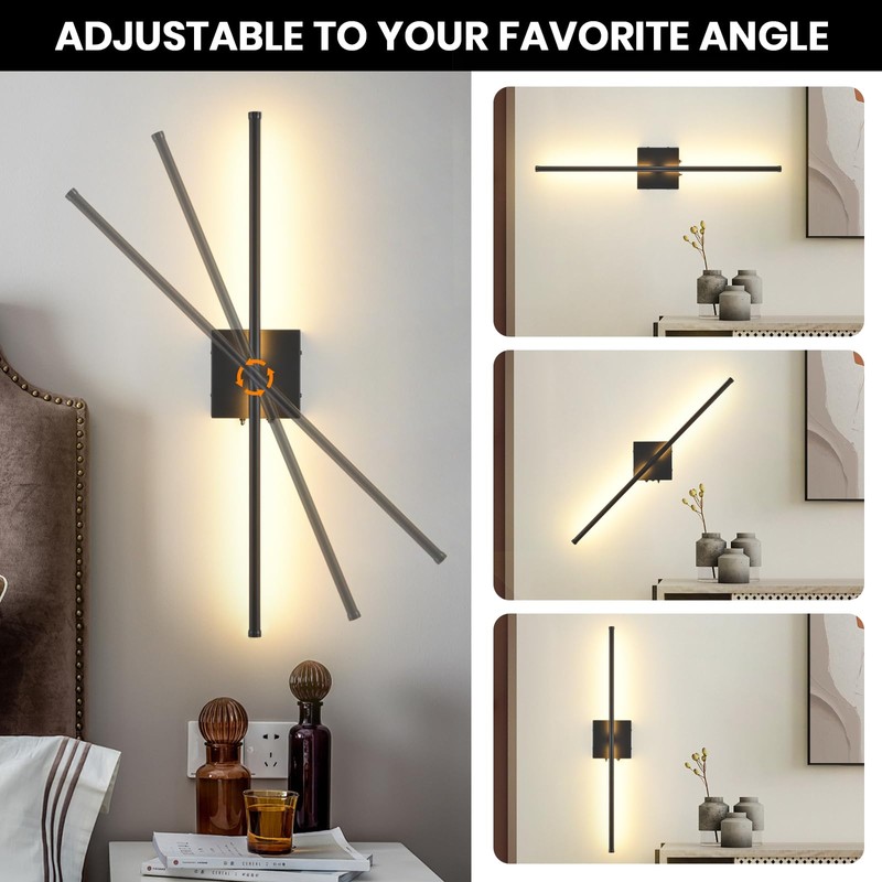 Battery Operated Wall Sconces with Remote Control, 11000mAh LED Wireless