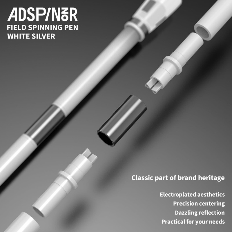 Spinning Pen - Gradient Field White-Sliver, Rolling Finger Rotating Pen