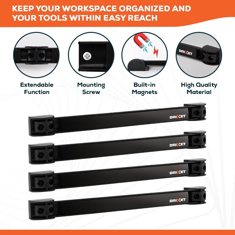 Drixet Magnetic Tool Holder Strip 16", Heavy Duty Magnetic Tool
