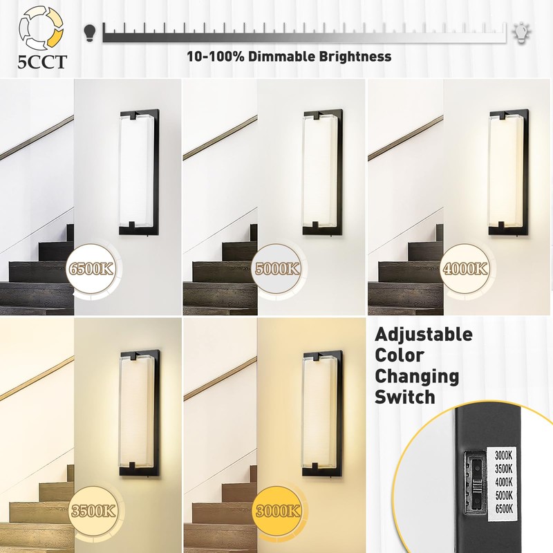 zeyu LED Indoor Wall Sconce, 20W Modern Dimmable Wall Mount