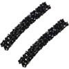 2 Pcs Black Rhinestone Hair Clips and Barrettes, Handmade, Metal