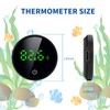 Multi-Function Rechargeable Aquatic Thermometer: Wireless Aquarium Thermometer Temperature Measurement LED