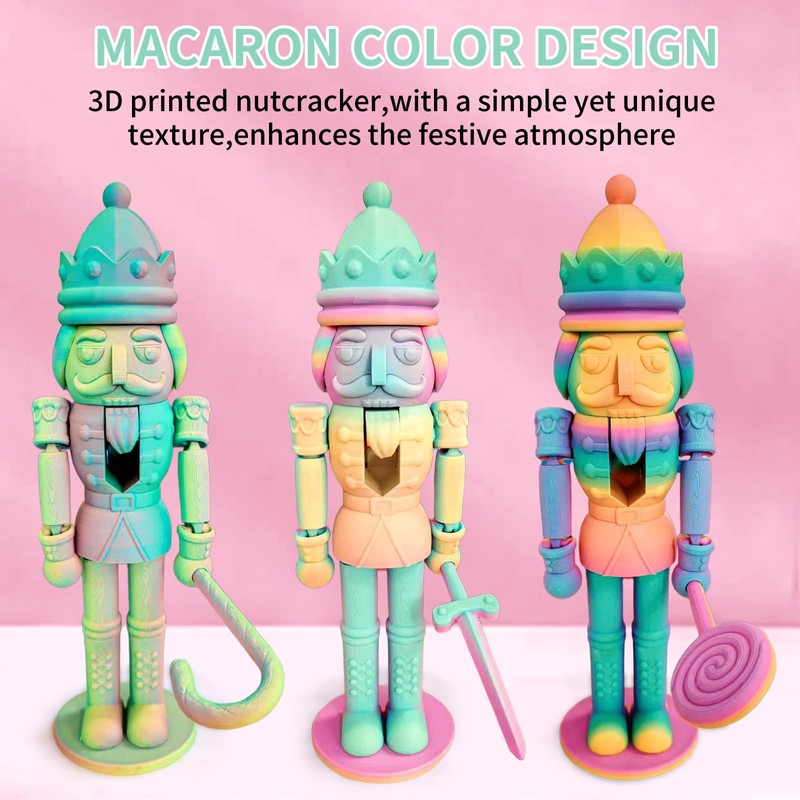 TUTHKOTH Articulated Rainbow Nutcracker Statue for Adults - 10.2 Inch