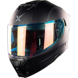 KOV Casco X Mamba Negro Mate abatible para Moto con Mica Night Vision Certificado Dot y ECE