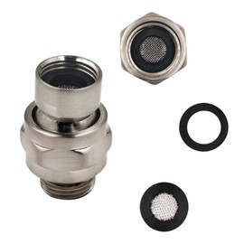 Miayaya Shower Head Swivel Ball Adapter Brass Ball Joint Adjustable Shower Arm Extension Connector Universal Showering Component, Gold