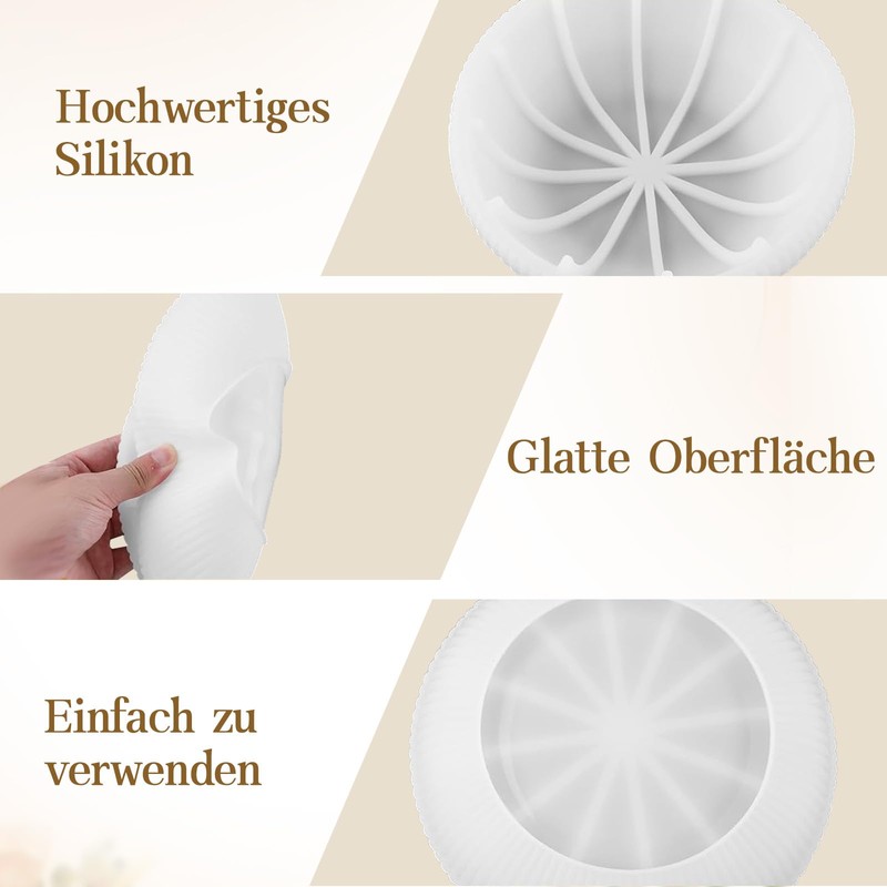 ZHAO GE Large Round Tray Epoxy Resin Moulds