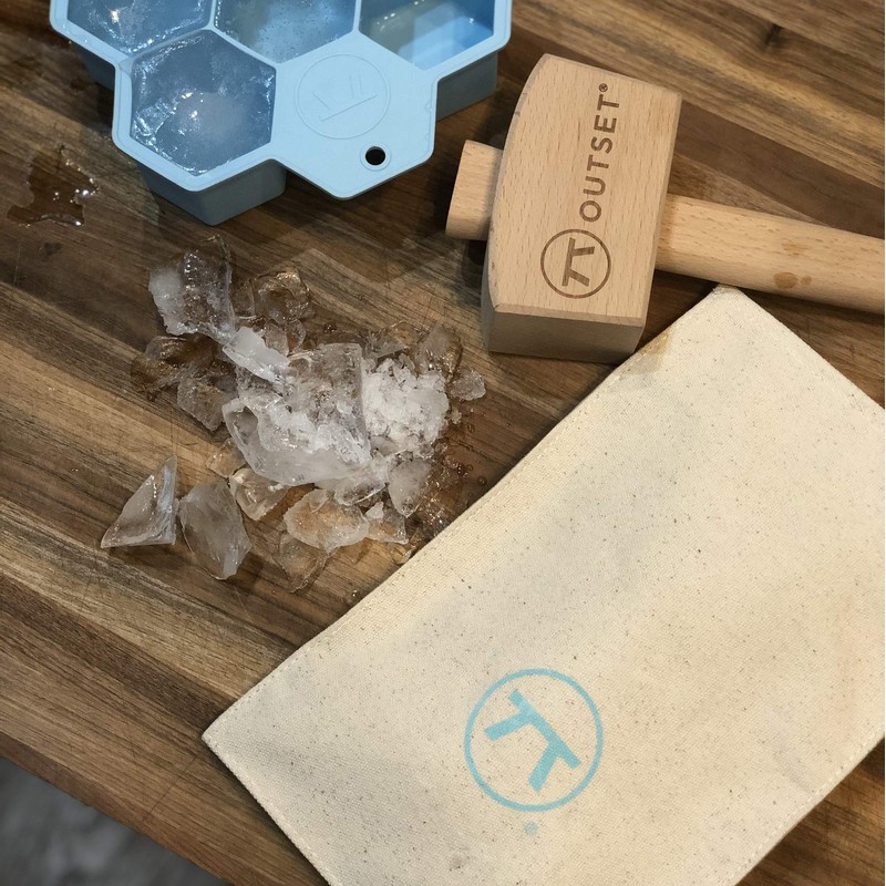 Outset Professional Lewis Bag and Ice Mallet Bartender Kit, 2