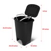 Glad 20 Gallon Trash Can - Plastic Kitchen Waste Bin