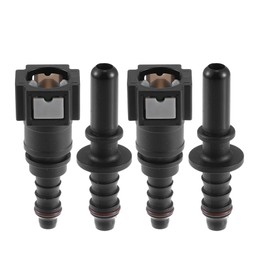 A ABSOPRO Set of 2 7.89mm SAE to 5/16 8mm Straight Car Fuel Line Hose Quick Release Connector Disconnect Hose