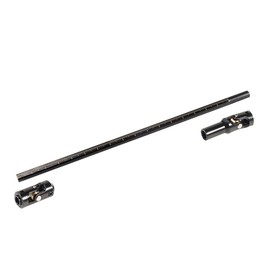SCX10 driveshaft Steel Cut to Length Driveshaft Universal Joint Drive Shaft Severable Ruled Driveshaft for 1/10 RC Crawler LCG Rigs Sportys Scalers Capra SCX10 Pro 68-229mm (2pcs Black)