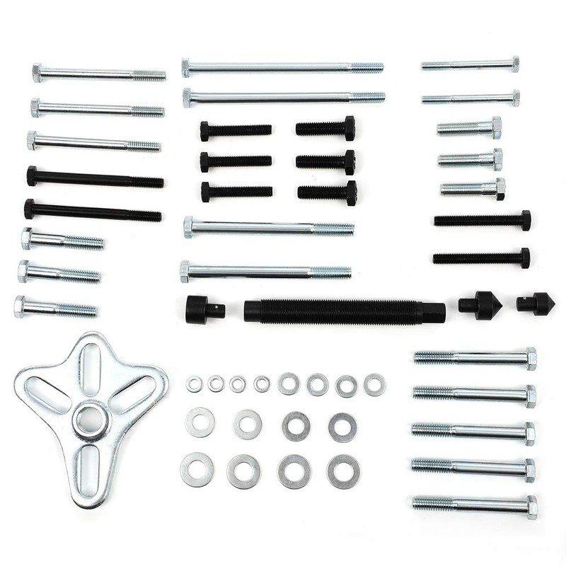 SCITOO 46 Pieces Steering Wheel Puller Kit with Harmonic Balancers