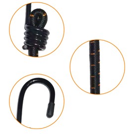 MARRTEUM Bungee Cords with Hooks 24 Inch Long Superior Latex Heavy Duty Elastic Straps [2PCS, Metal Hook]