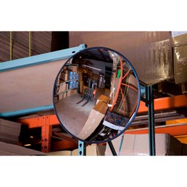 Global Industrial Round Glass Convex Mirror, Indoor, 26" Diameter, 160-Degree Viewing Angle, Wall Or Ceiling Mount Safety & Security Wide Angle Mirror