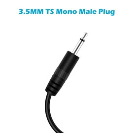 Fancasee 3.5mm 1/8" to Speaker Wire, 2-Pack 10FT 3.5mm TS Mono Male Plug to Bare Wire Pigtail Connector Adapter Repair 3.5mm Jack Audio Cable for Speaker, Trigger Cable