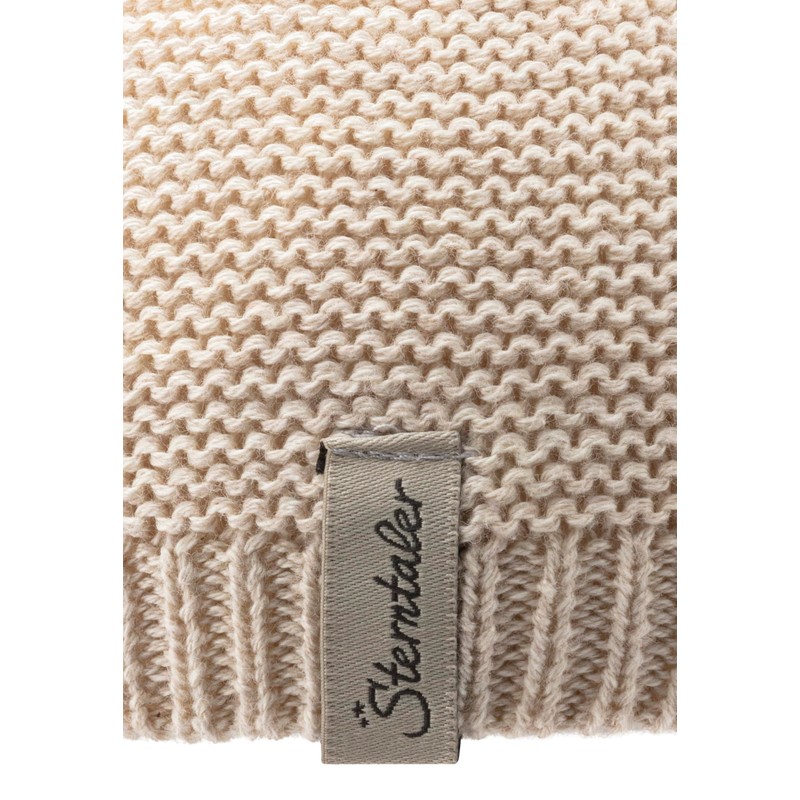 Sterntaler Unisex GOTS Knitted Hat Ears Without, sand