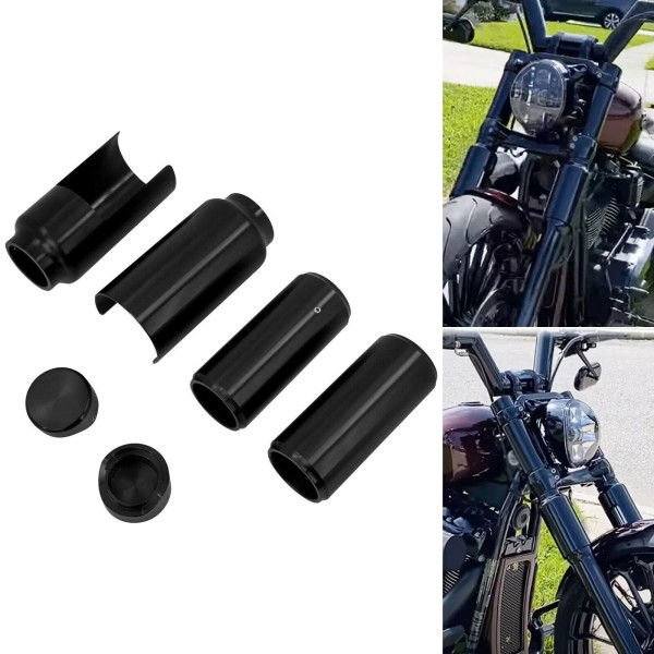 YHMTIVTU 6pcs Black Full Fork Cover Boot Set Fit For