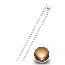 Chanzon ® LED Diodes, 5 mm/3 mm, Round/Flat Design, Transparent Lens, Various Colours to Choose From, Pack of 10 - 100 Chanzon LEDs (50, Warm White, 3 mm)