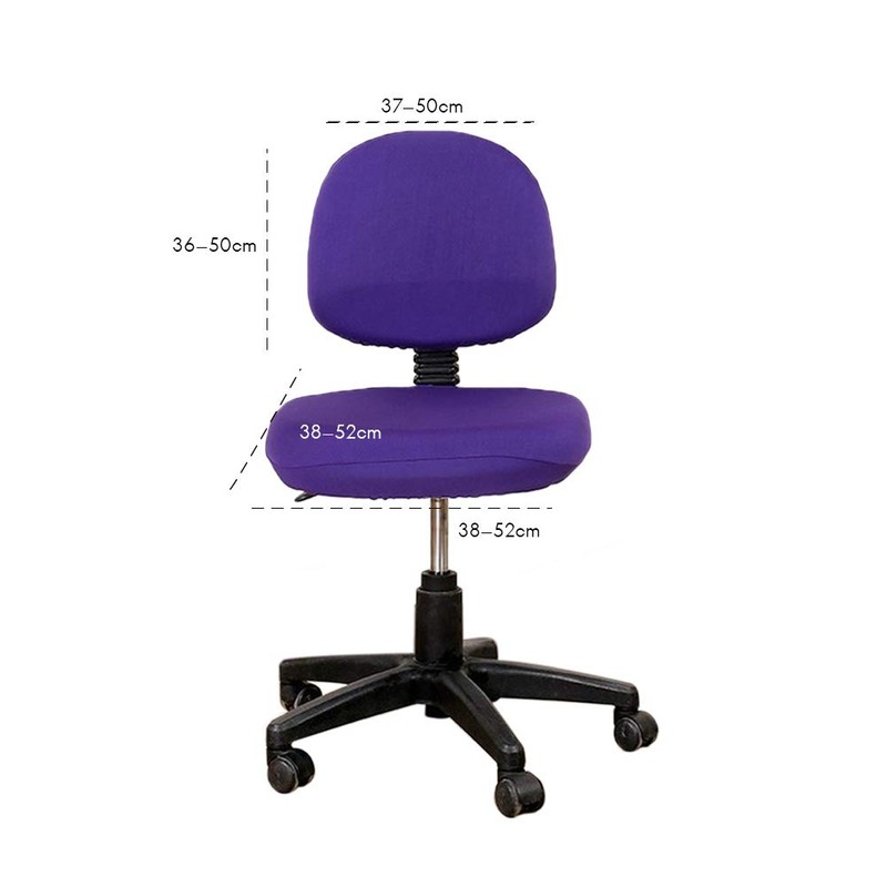 Sahgsa Purple Modern Office Chair, 2 pieces, Swivel, Polyester