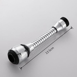2 unidades extensor de llave de cocina, cabezal de rociado universal giratorio de 360 °, boquilla ajustable para baño, cocina, boquilla adaptador de filtro