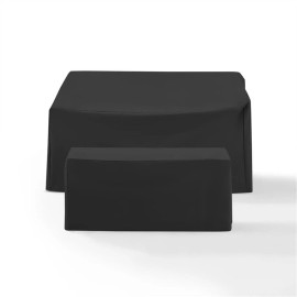 Crosley Furniture 2Pc Outdoor Furniture Cover Set in Black