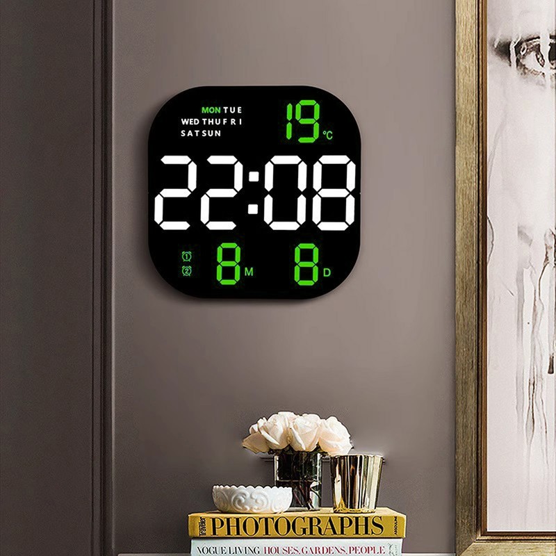 Digital Clock Large Screen LED USB 5V Remote Multifunctional Temperature