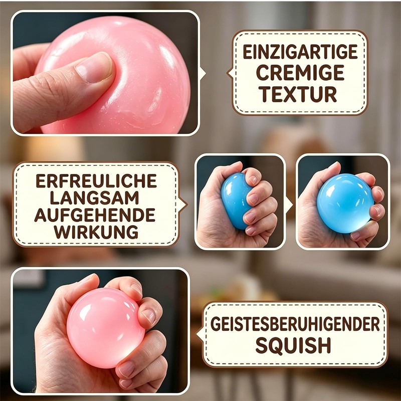2 palline di olio di cocco Taba Squishy, realizzate a