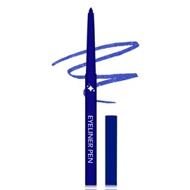 Glitter Blue Eyeliner Pencil, Matte Metallic Sparkle Gel Eye liner, Waterproof Smudge Proof Long-Lasting Waterline Eyeliner, Precision Retractable Shine Pen for Mature Women Girls Eye Makeup- #07