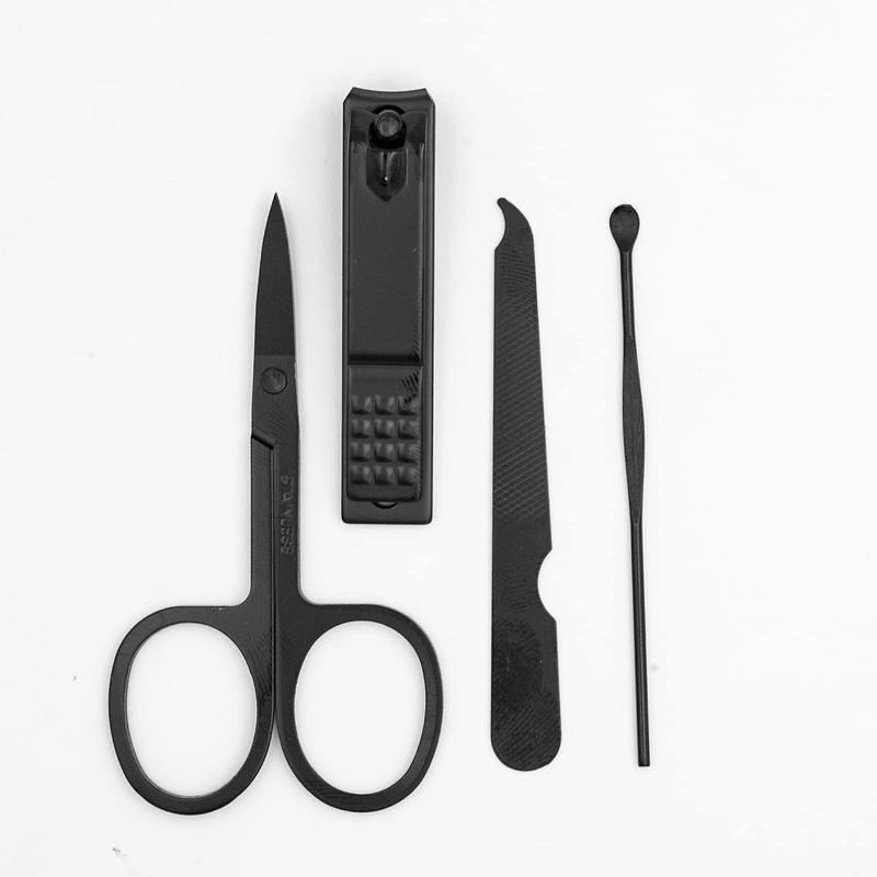 Nail Clipper Set, 4PCS Manicure Set Fingernail Clippers Kit Black