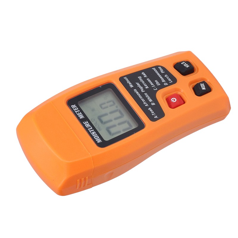 Wood Moisture Meter High Accuracy 4 Modes Orange Moisture Detector