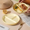 Hoshisea Divided Ceramic Dinner Plate, Split Diet Plate, Snack Plate,