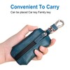 PORRASSO Car Key Case Genuine Leather Car Smart Key Chain